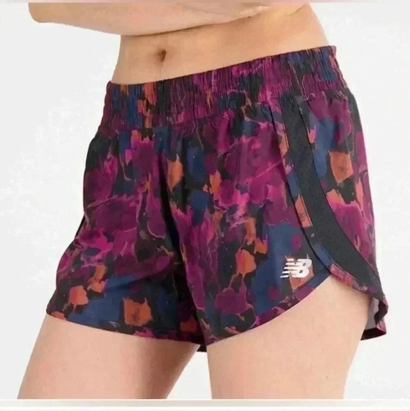 New Balance Shorts Womens 2XL Multicolor Printed 3in Short Running Workout NEW - Picture 1 of 4
